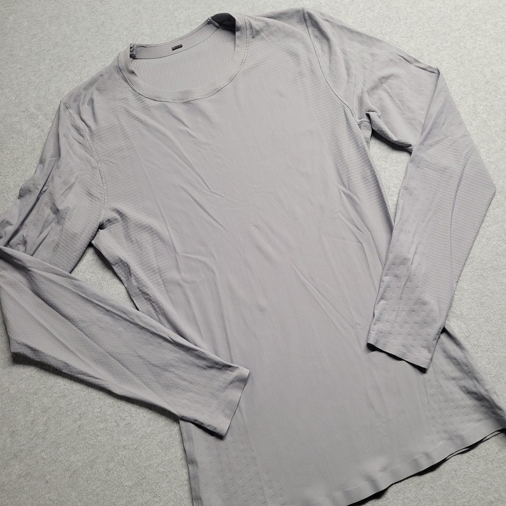 Lululemon Running Gym Long Sleeve Crewneck Shirt Grey Womens Size 6 - Picture 2 of 7